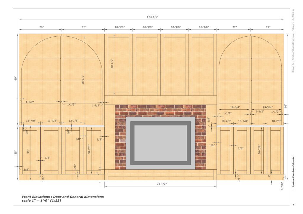 Custom Cabinets shop drawings