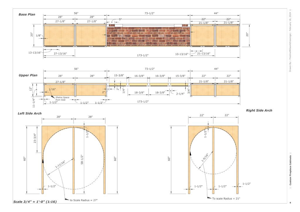 Custom Cabinets shop drawings