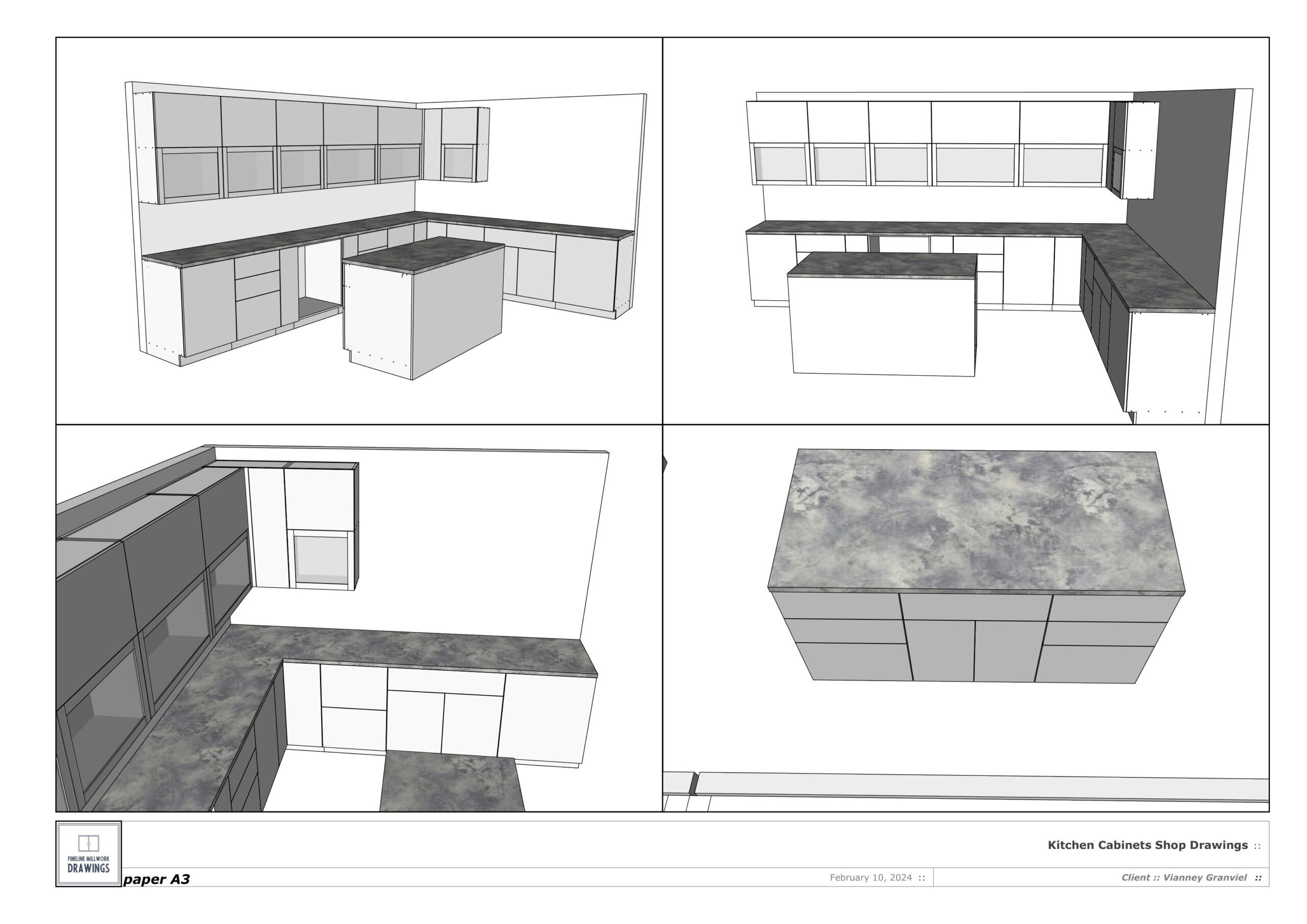 L Shaped Kitchen Layout with island