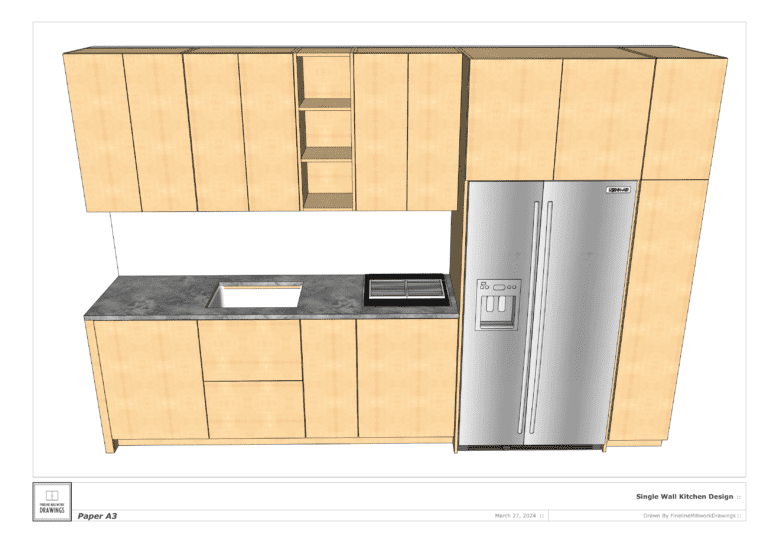 straight  Kitchen Shop Drawings