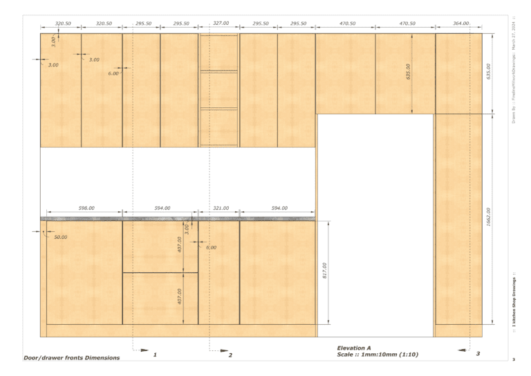 straight  Kitchen Shop Drawings