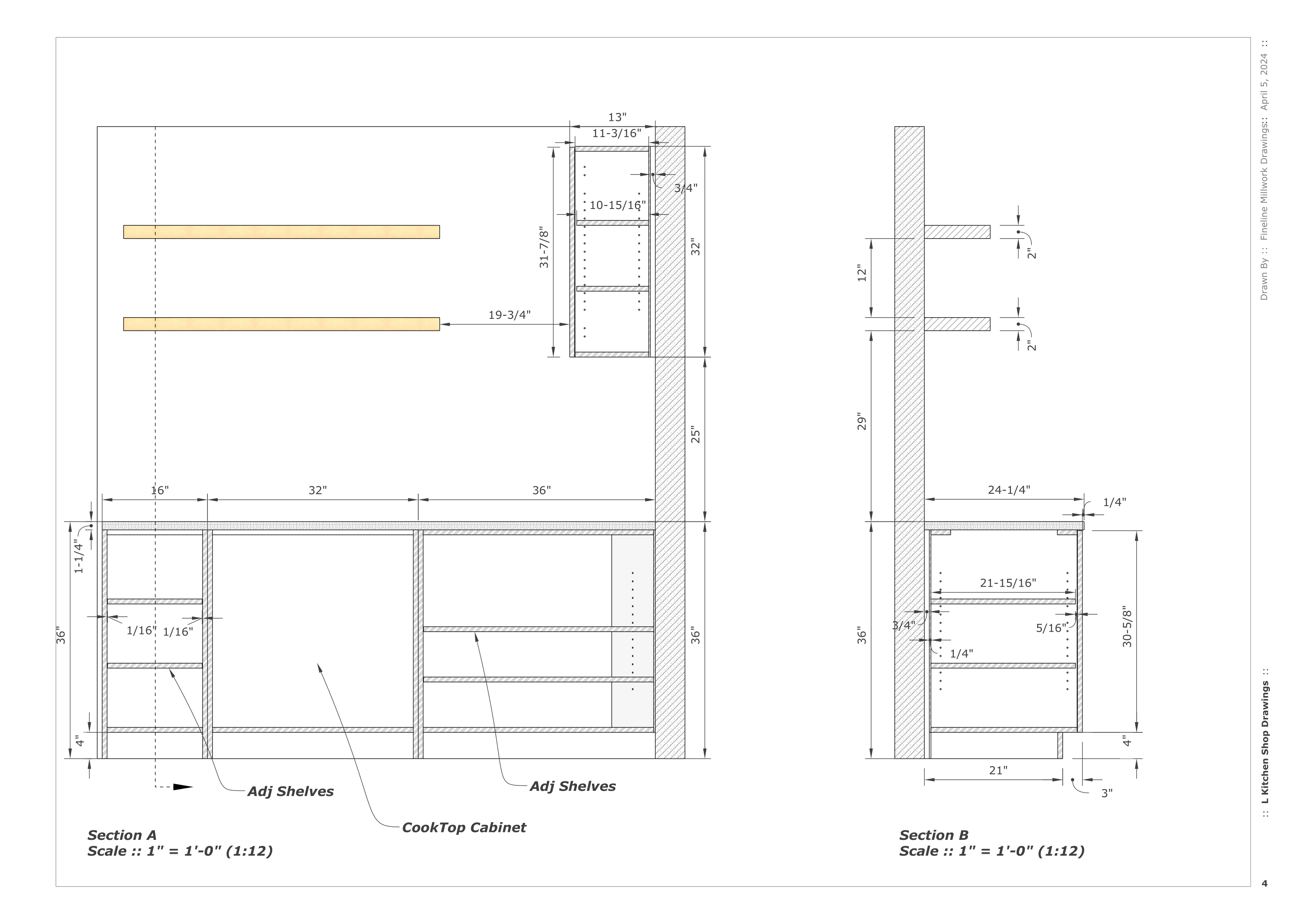 Custom Kitchen Millwork Drawings Services