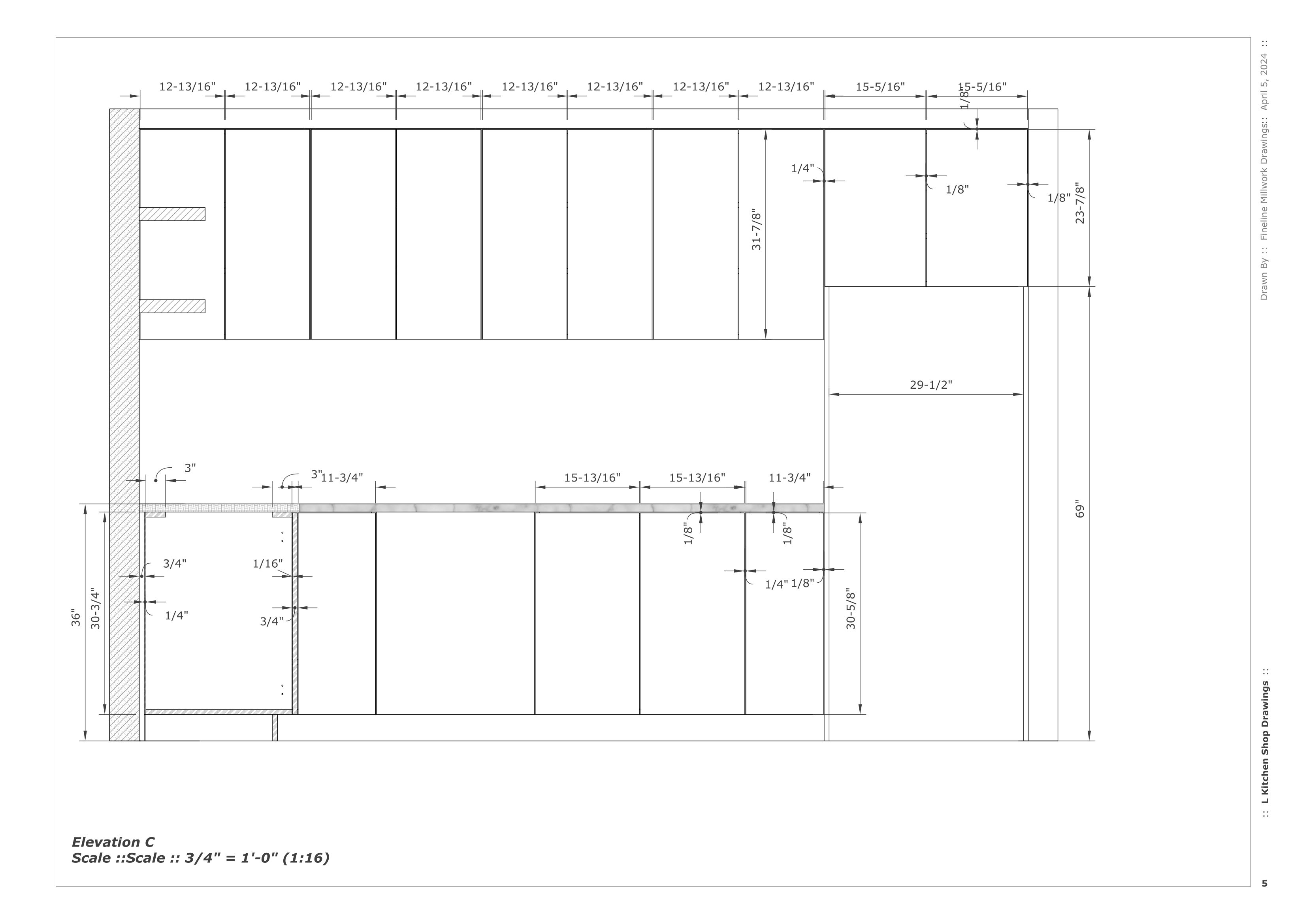 Custom Kitchen Millwork Drawings Services