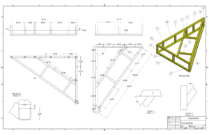 Podium Karaoke Stage Design BY Fineline millwork Drawing