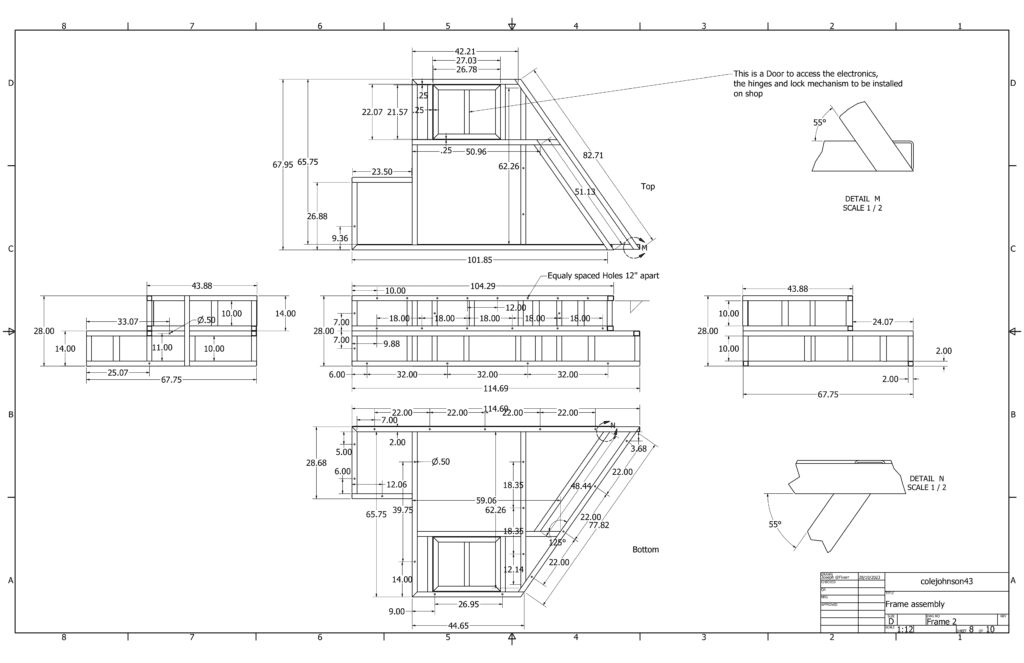 Podium Karaoke Stage Design BY Fineline millwork Drawing