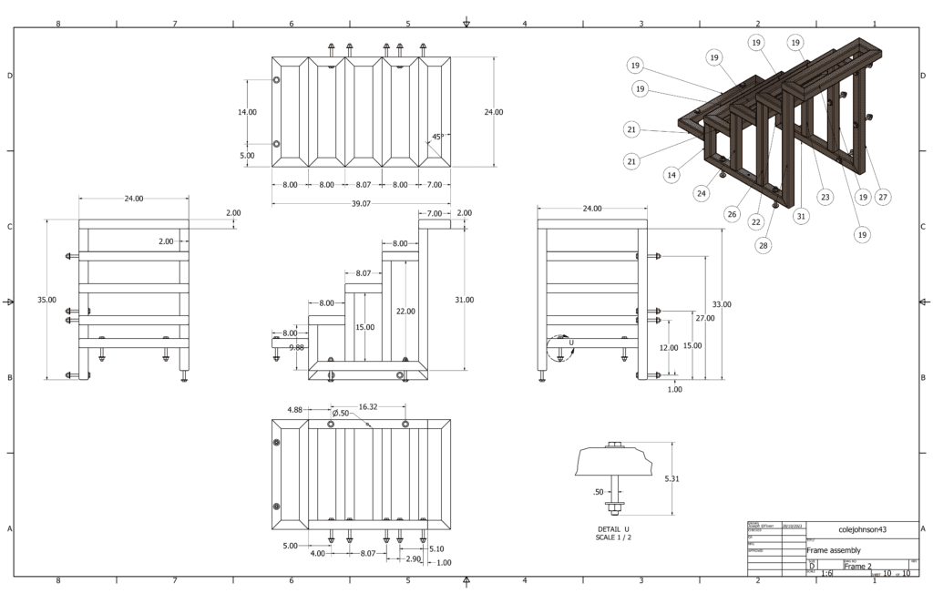 Podium Karaoke Stage Design BY Fineline millwork Drawing