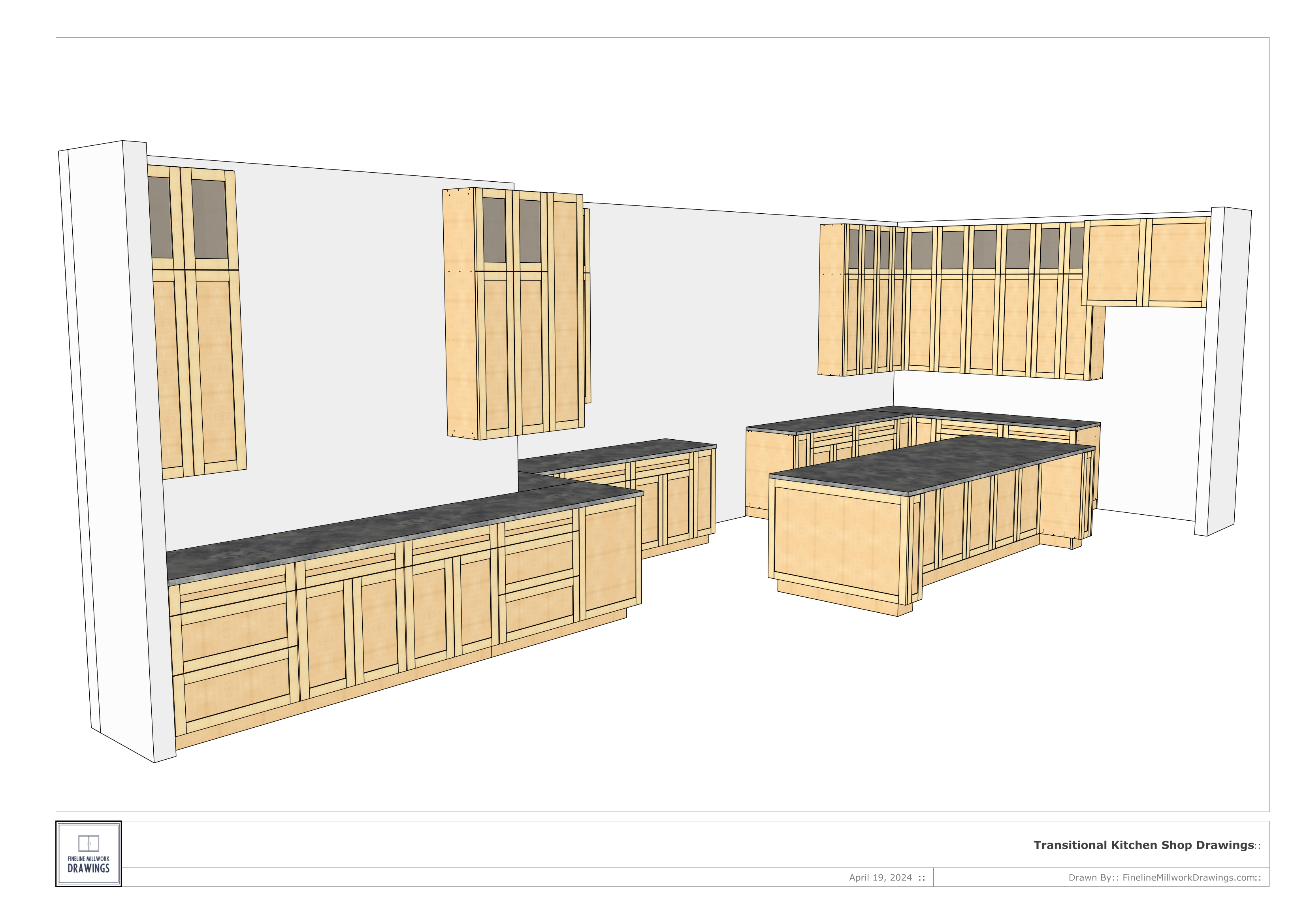 Fineline Millwork Drawings Kitchen Shop Drawings