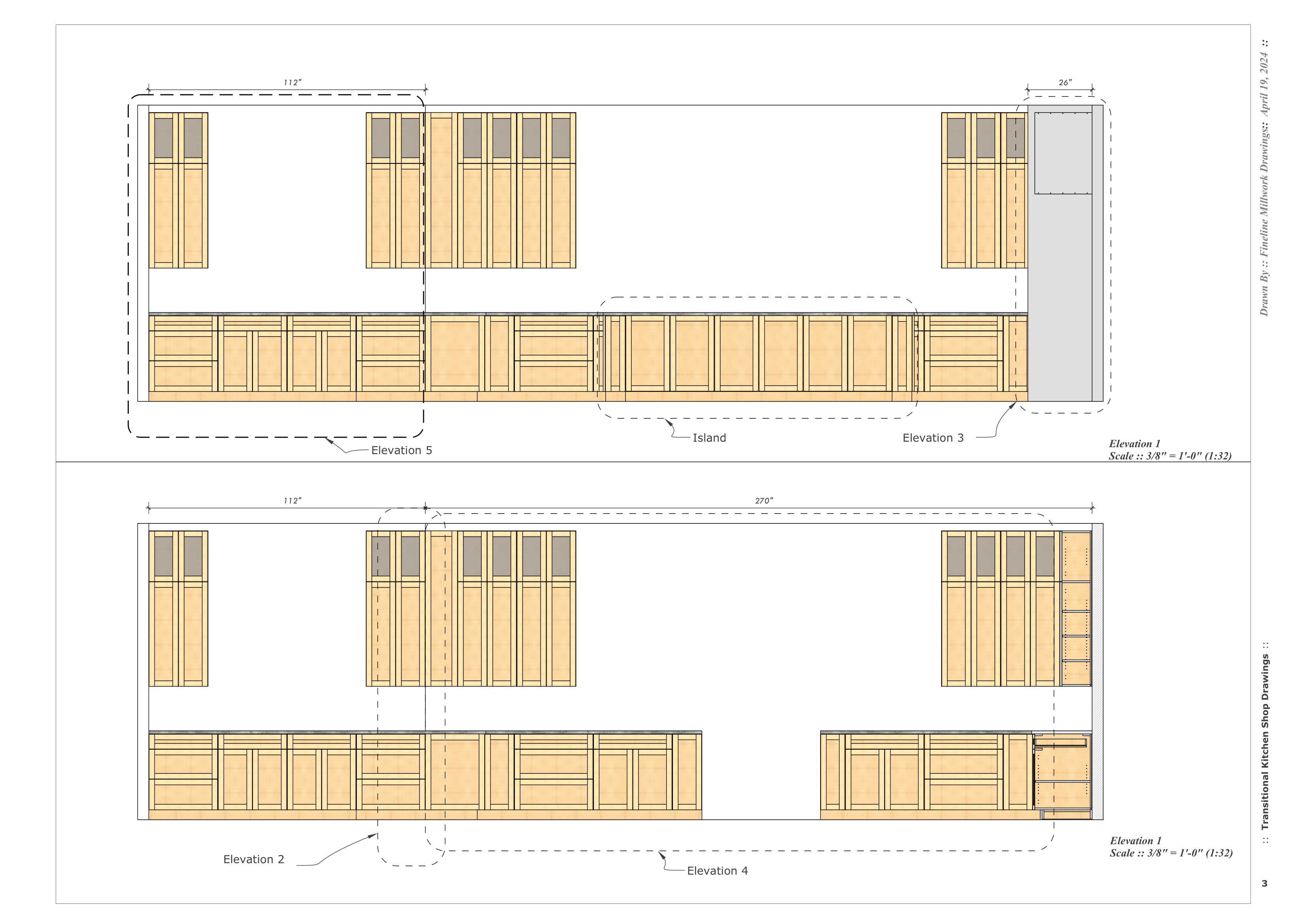 Fineline Millwork Drawings Kitchen Shop Drawings